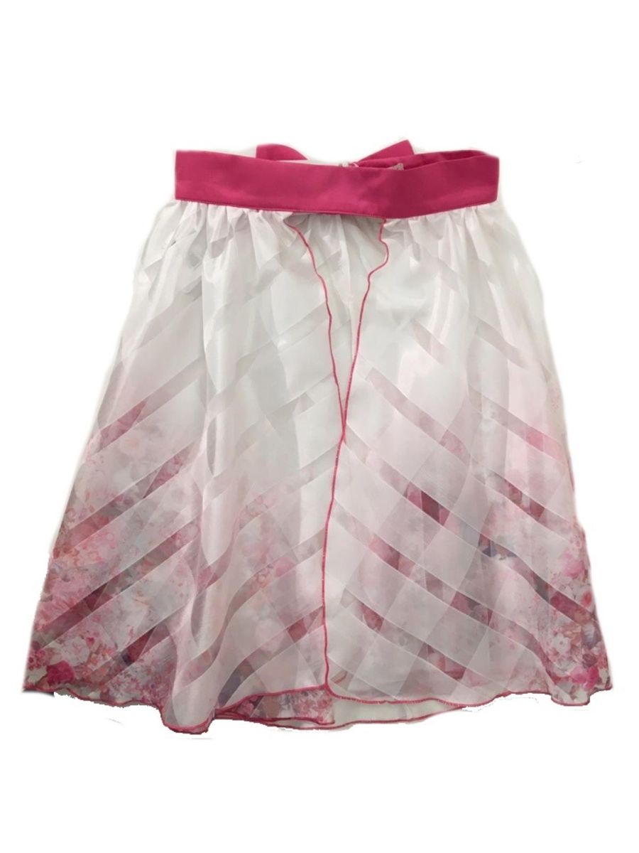 Gonna Bianco/Fiori Fuxia