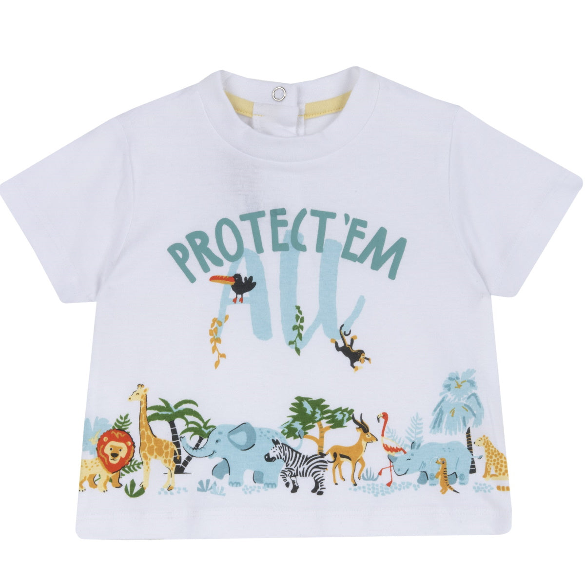 Chicco t-shirt neonato puro cotone bianco