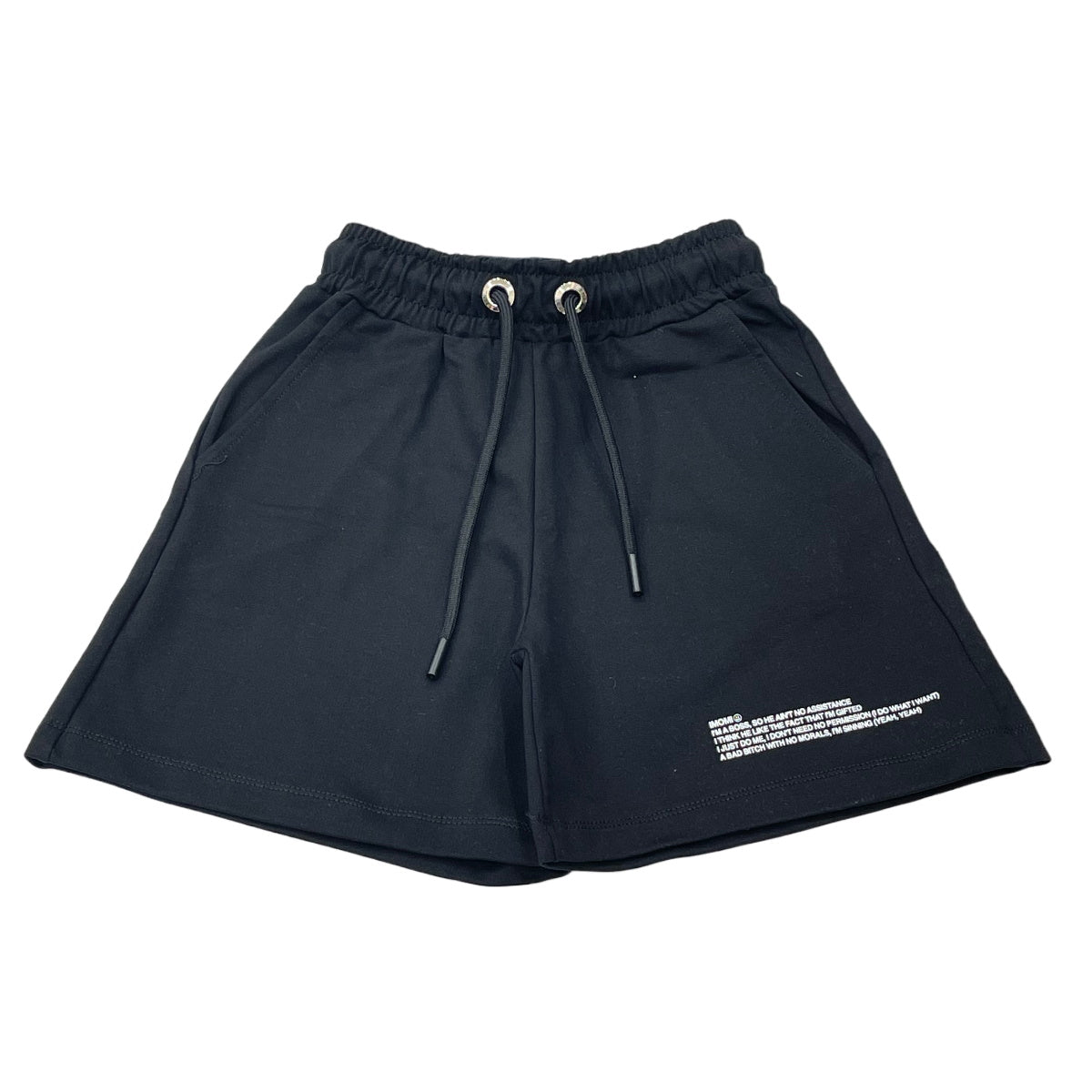 Imomi shorts ragazza cotone nero