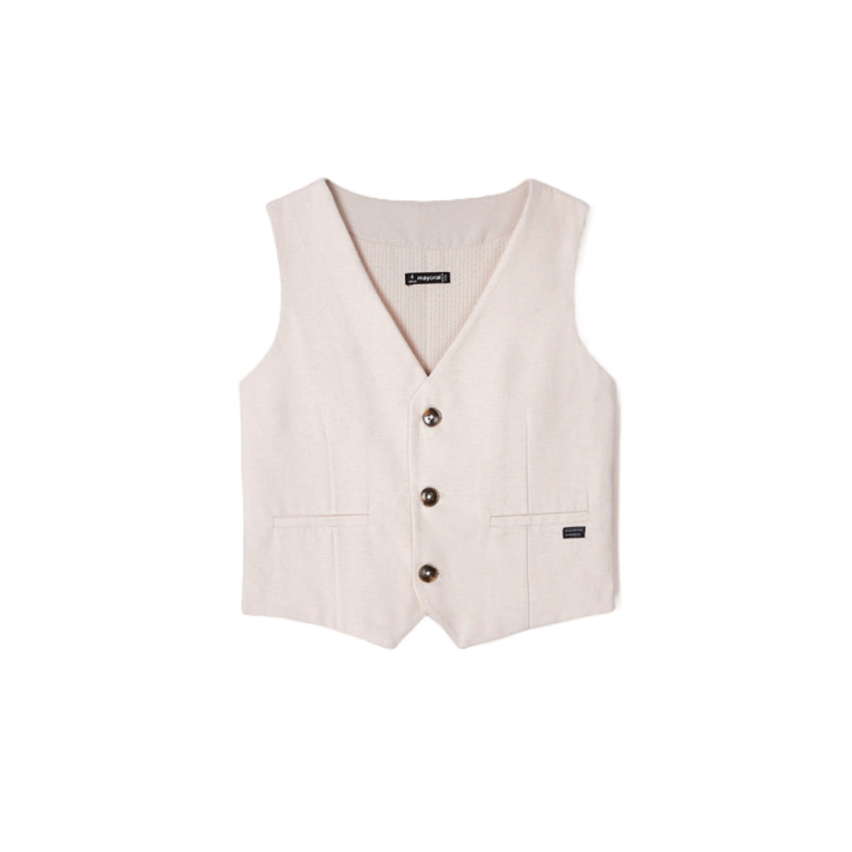 Mayoral gilet panciotto misto lino bambino