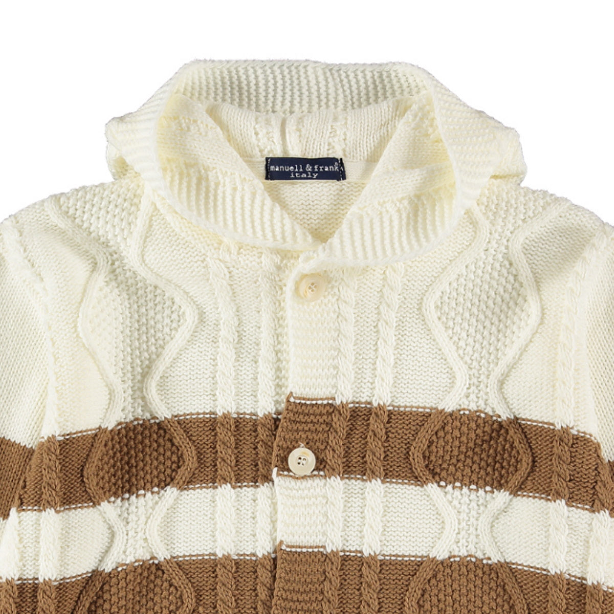 Manuell & Frank cardigan ragazzo lana panna