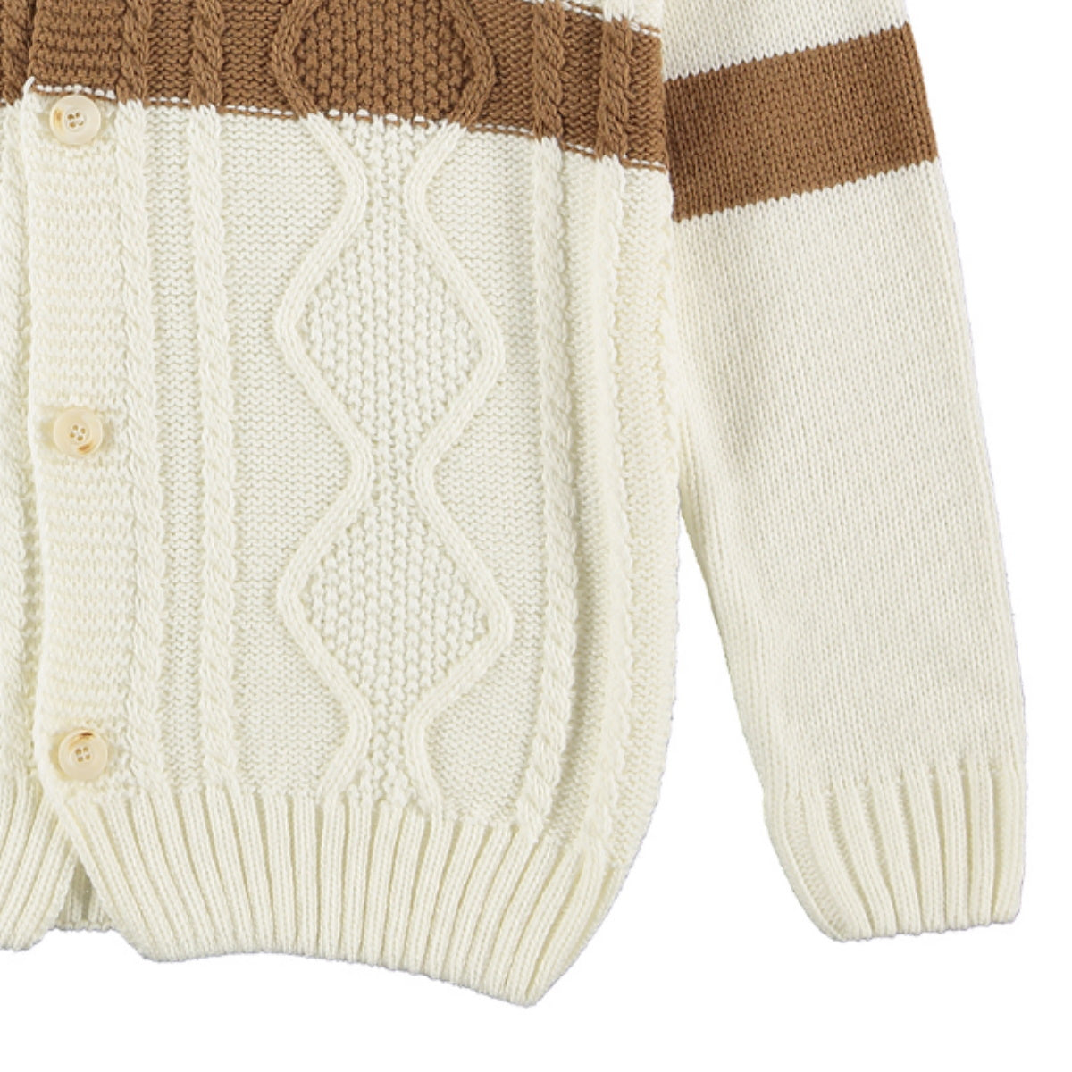 Manuell & Frank cardigan ragazzo lana panna