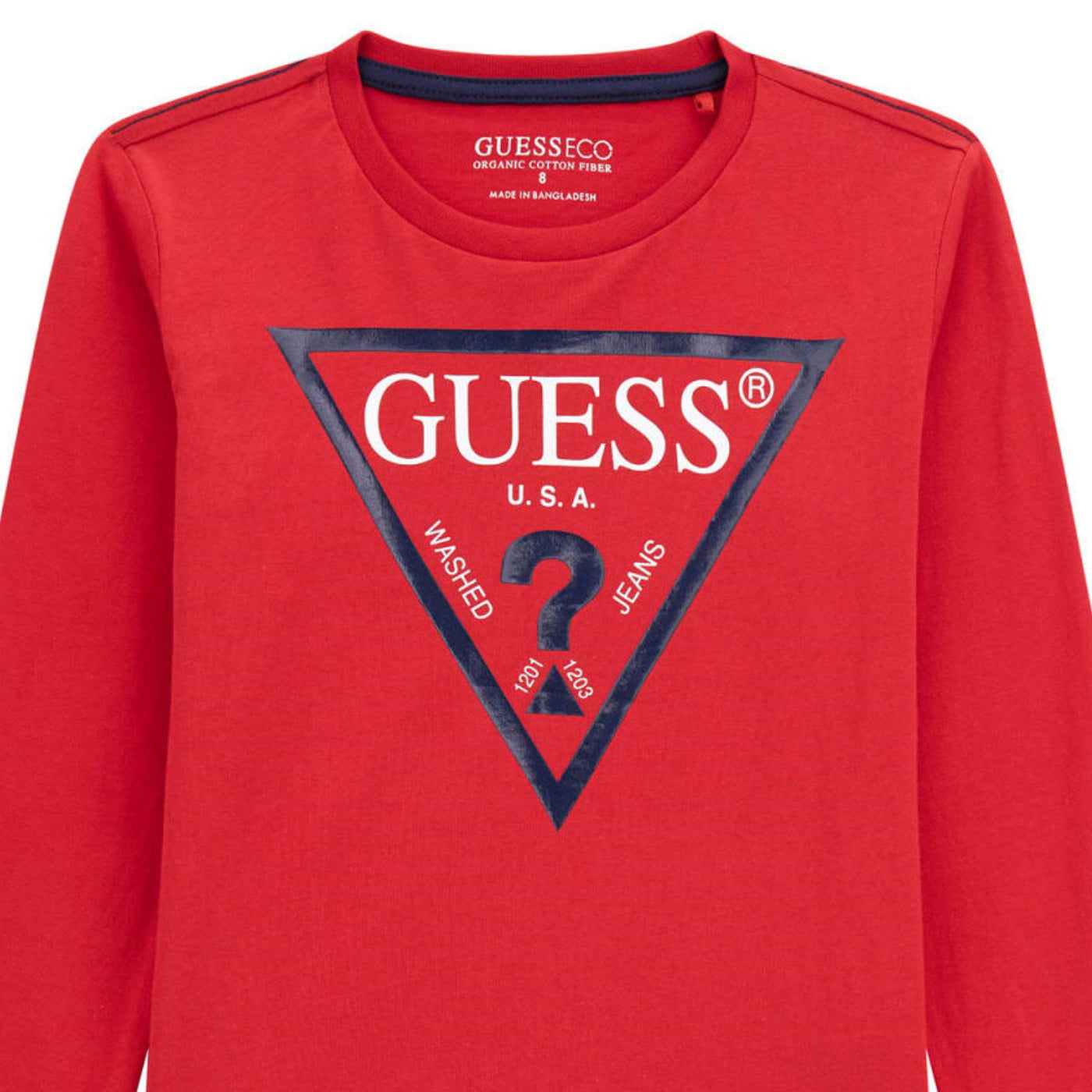 Guess t-shirt teen cotone rosso