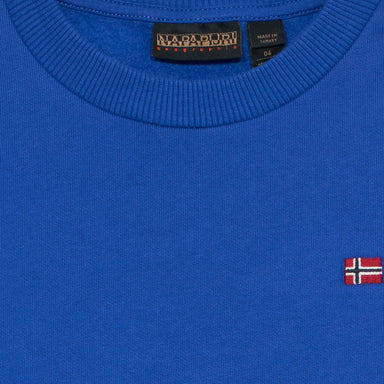 felpa girocollo balis bordi a coste e l'iconica bandiera norvegese ricamata sul petto35% polyamide 35% viscose 30% wool turchia