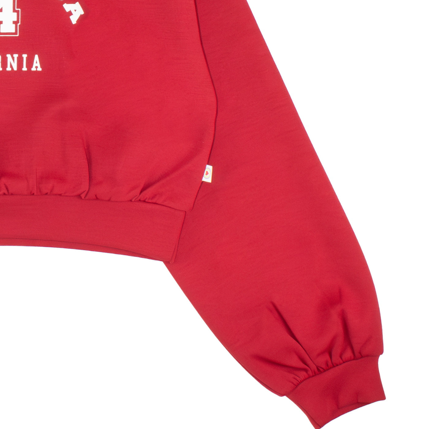 To Be Too felpa crop baby rosso