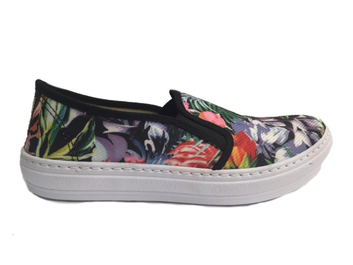 Slip on Nero/Fiori
