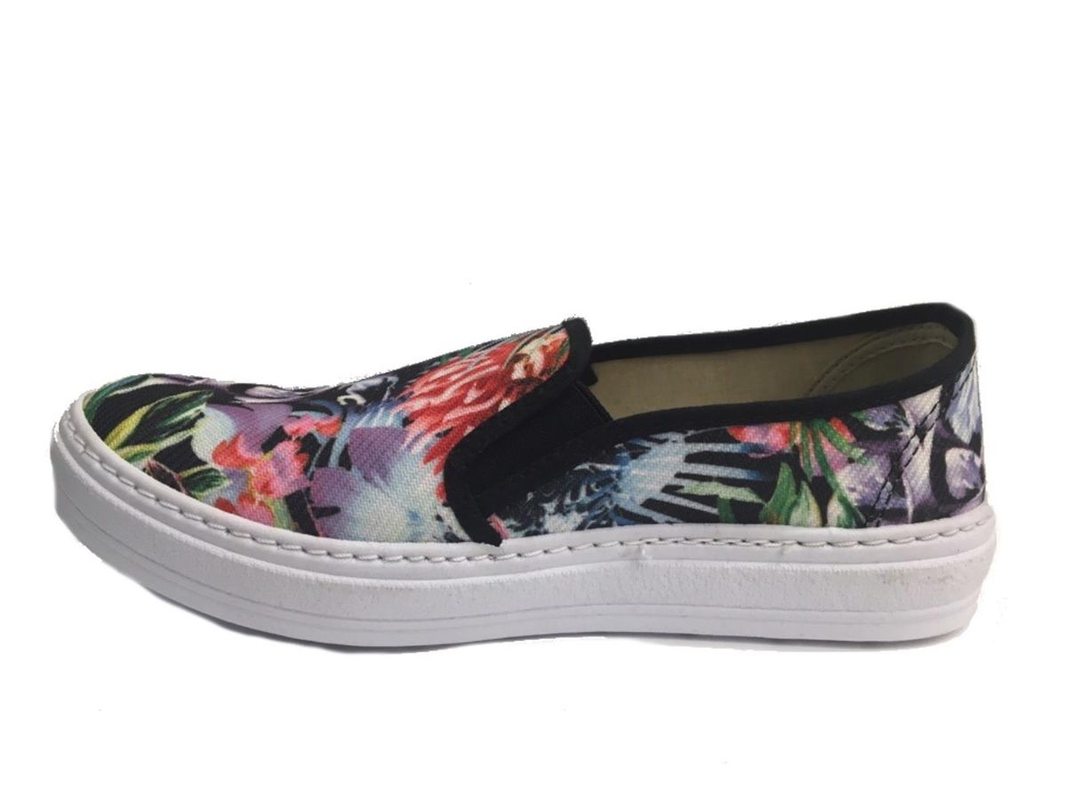 Slip on Nero/Fiori