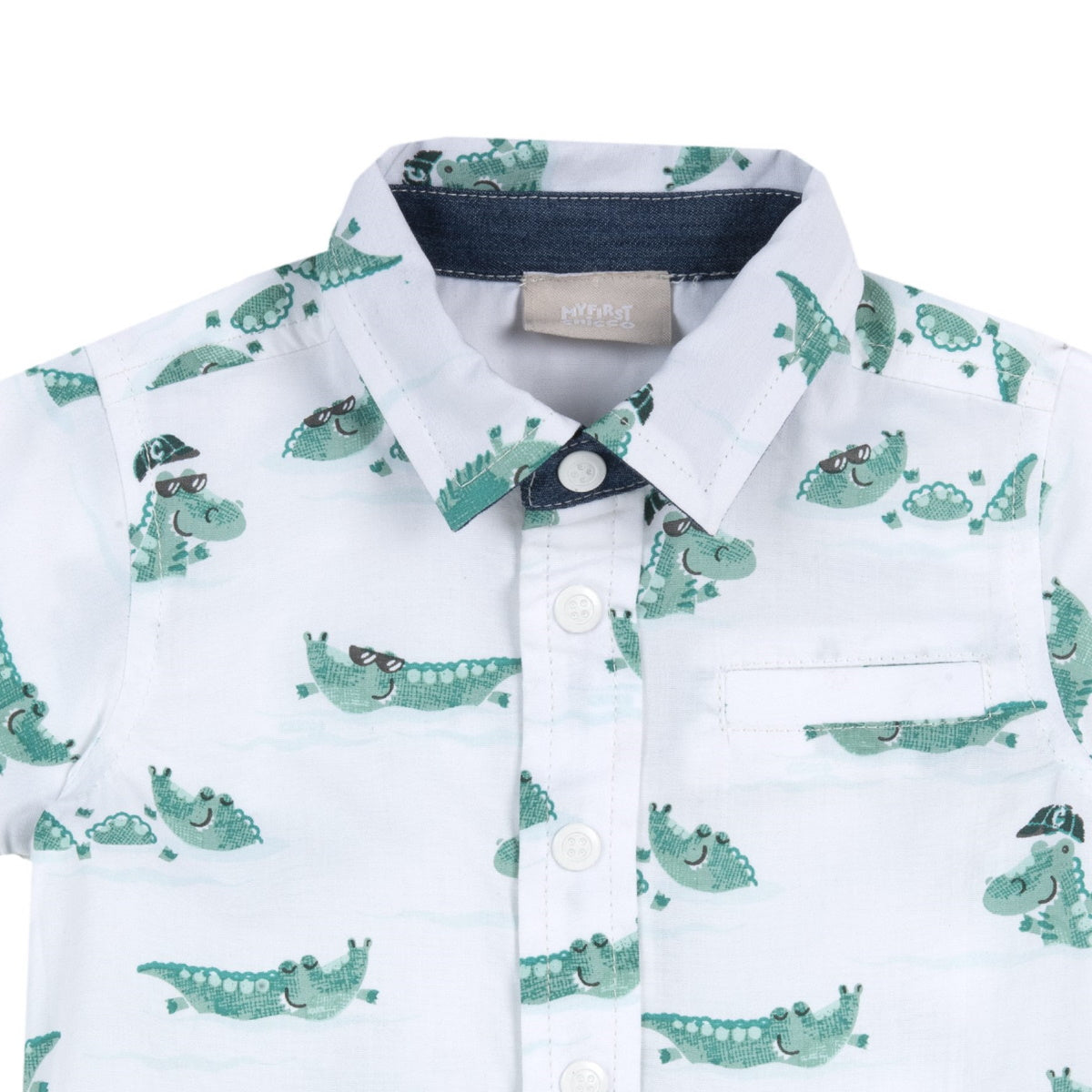 Chicco camicia baby boy in puro cotone bianco