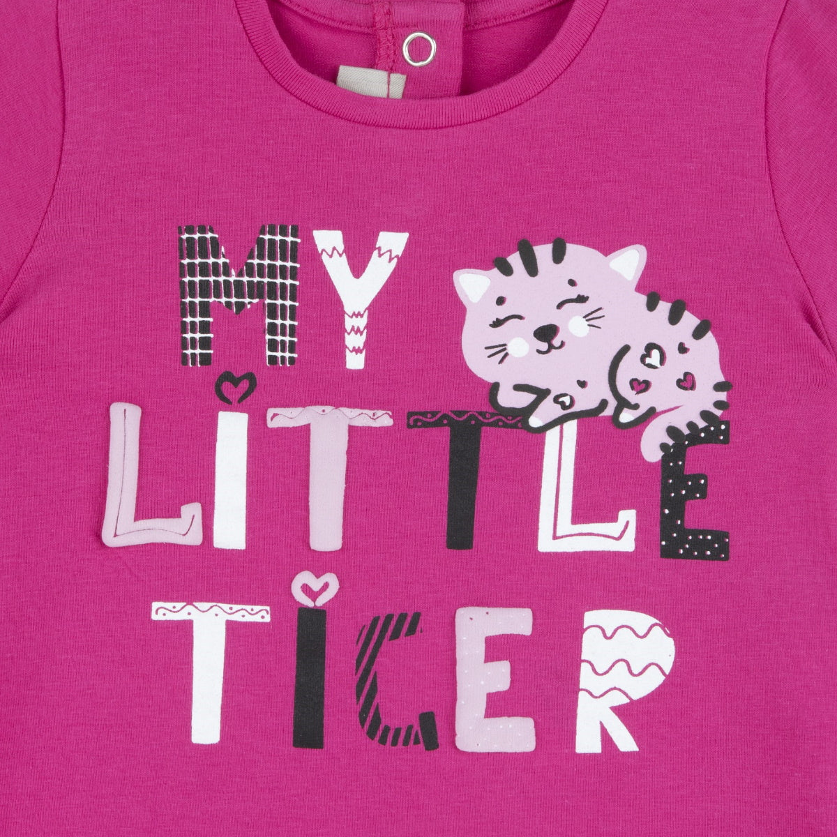 Chicco t-shirt baby girl cotone stretch fuchsia