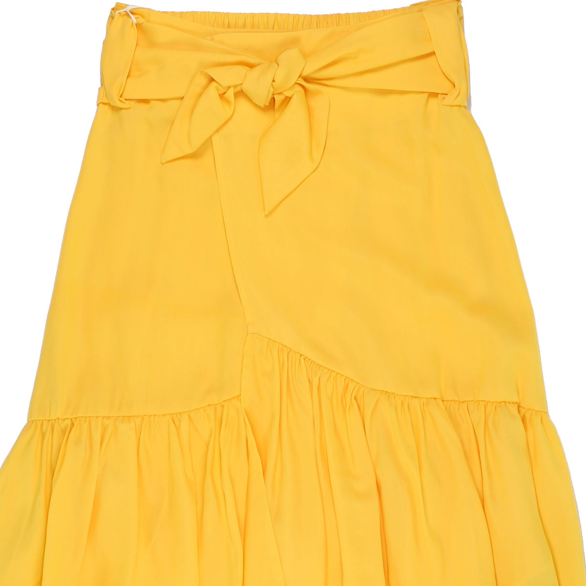 Y-clù gonna bambina linea A in tessuto sintetico giallo