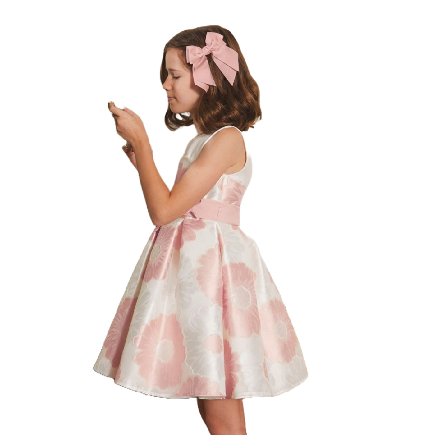 Lula Abiti Bimba Abel Vestito Bimba Fucsia Tulle Ricamato Abiti