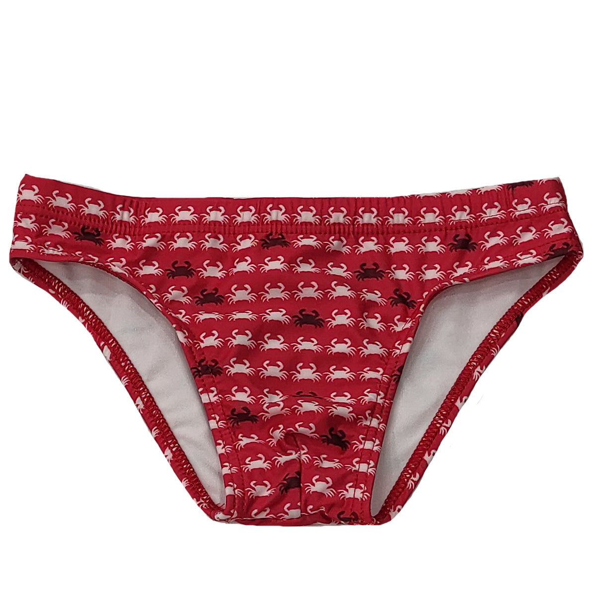 Capri Vice costume slip bambino tessuto elasticizzato rosso