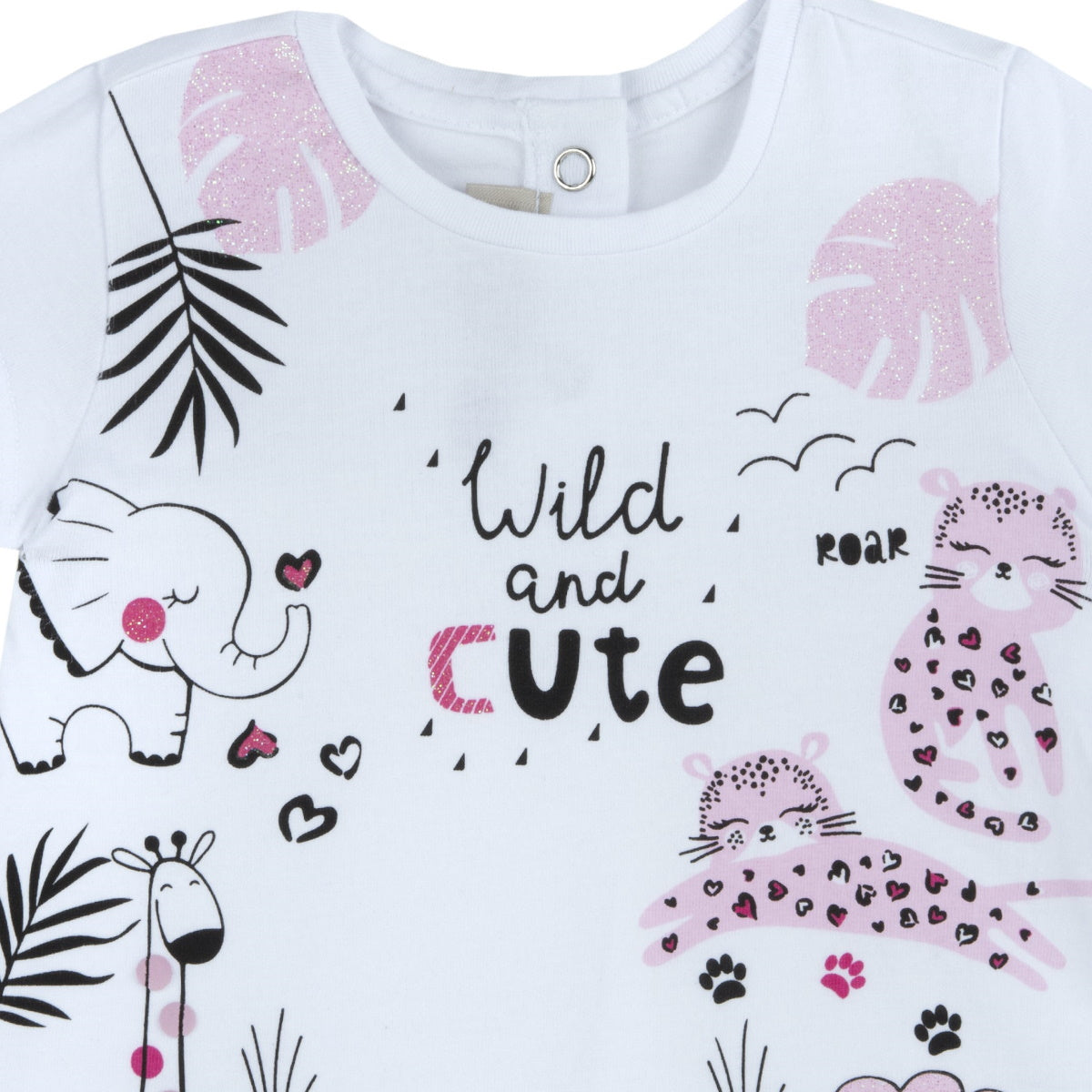 Chicco t-shirt baby girl cotone stretch bianco
