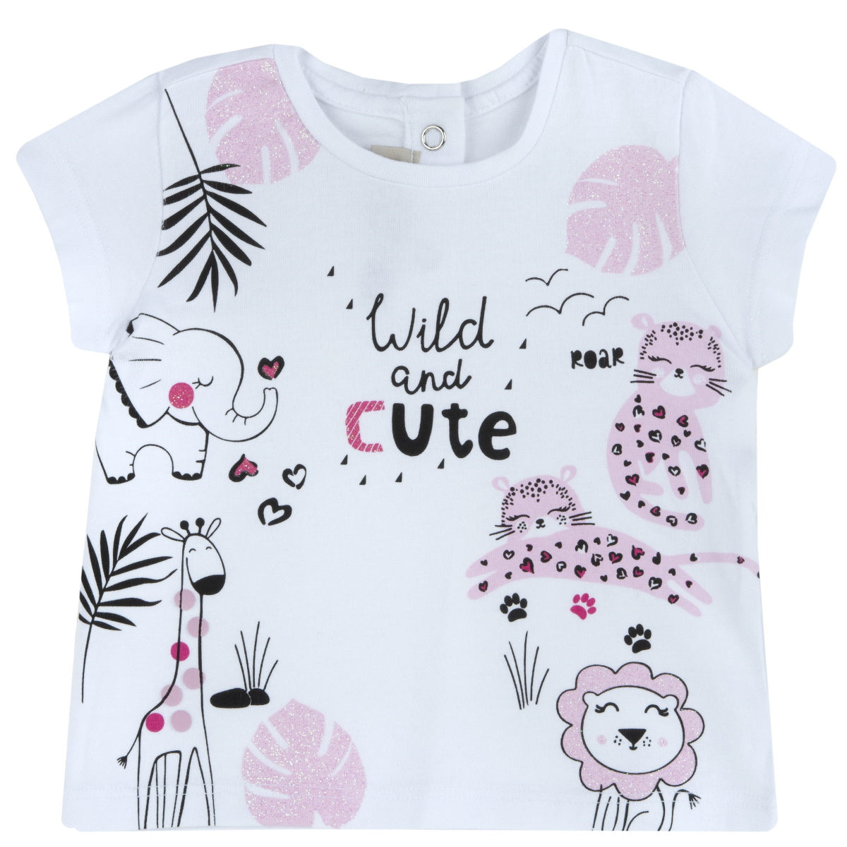 Chicco t-shirt baby girl cotone stretch bianco