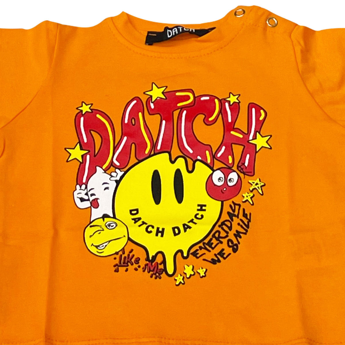 Datch t-shirt neonato in cotone bielastico arancio