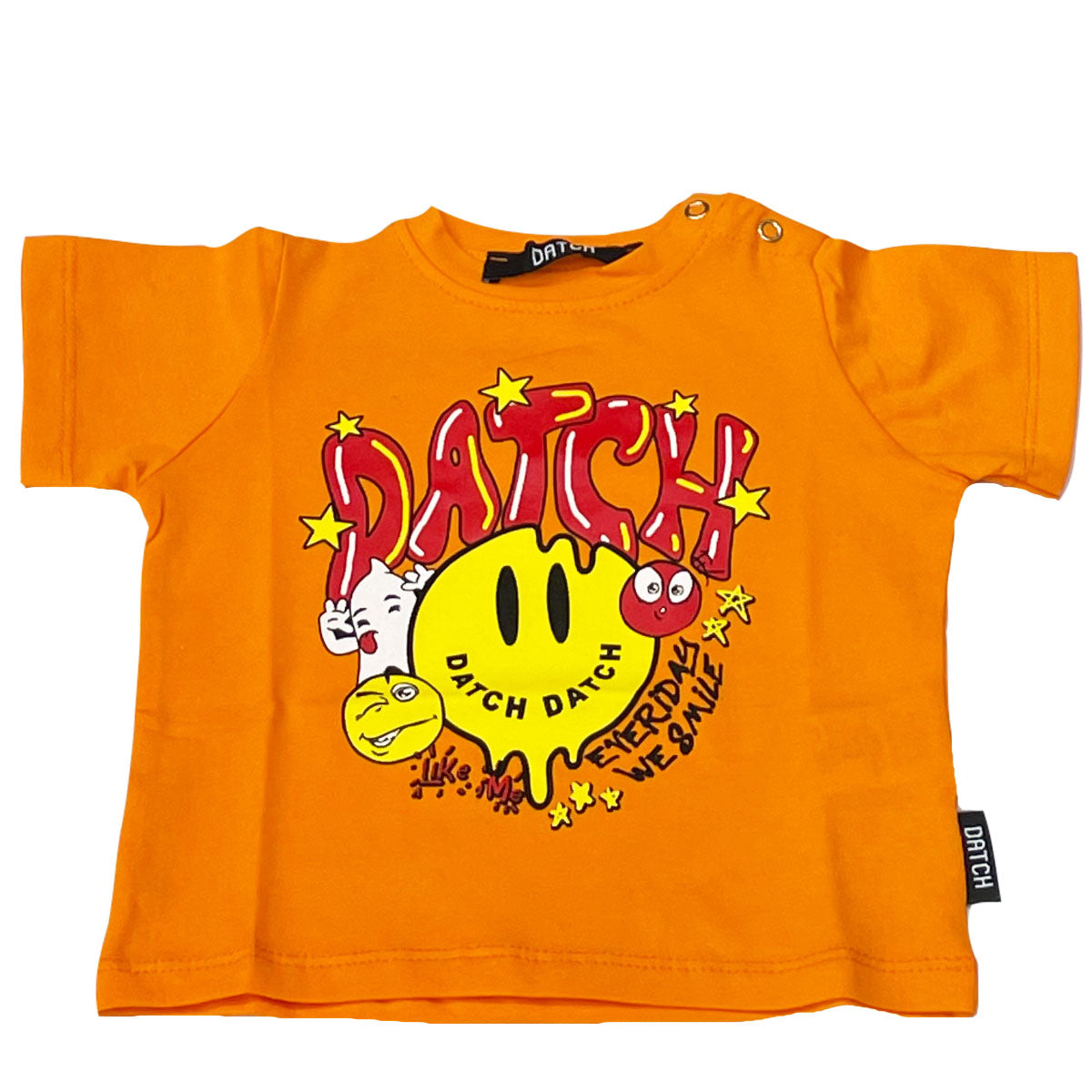 Datch t-shirt neonato in cotone bielastico arancio