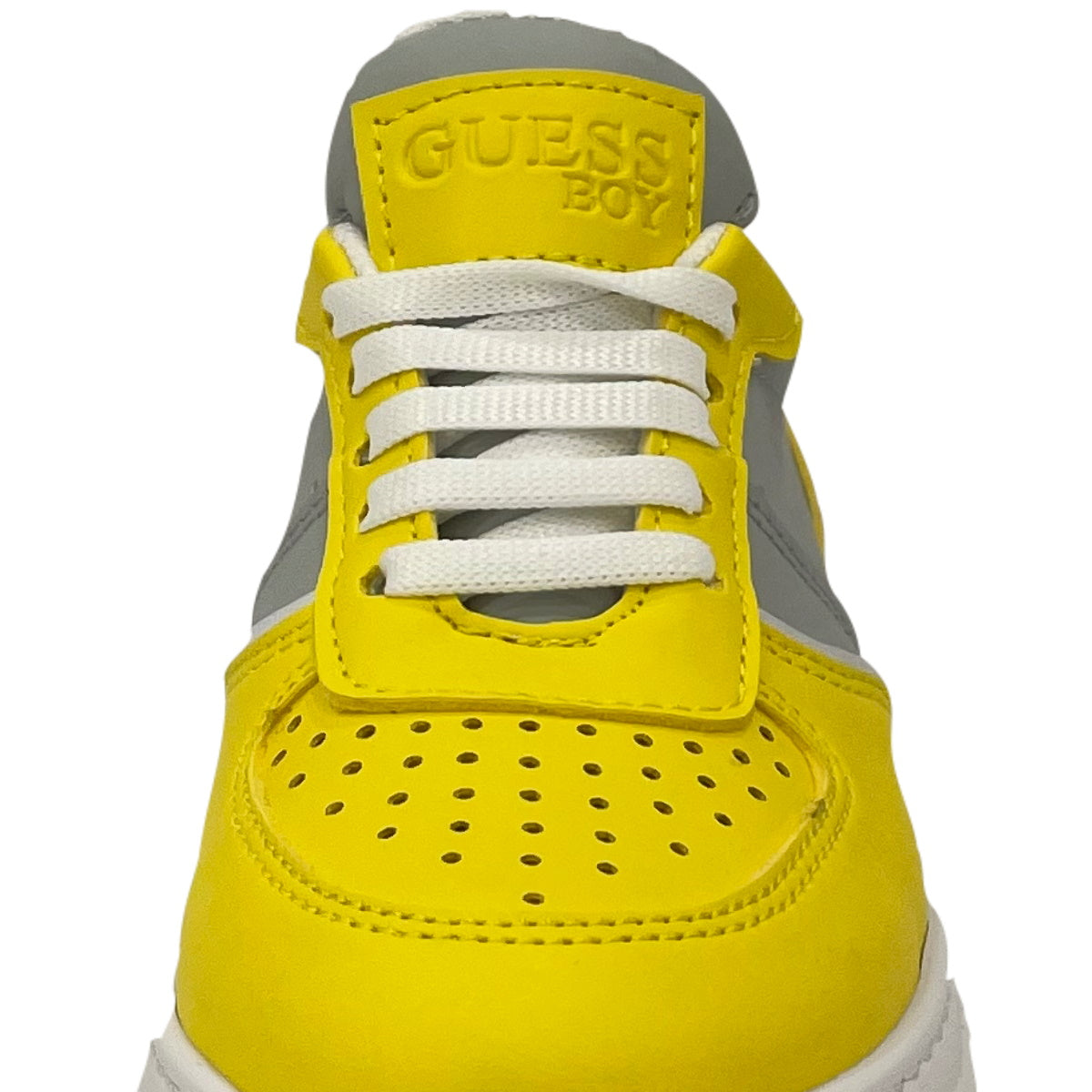 Guess sneakers junior lui in pelle sintetica giallo