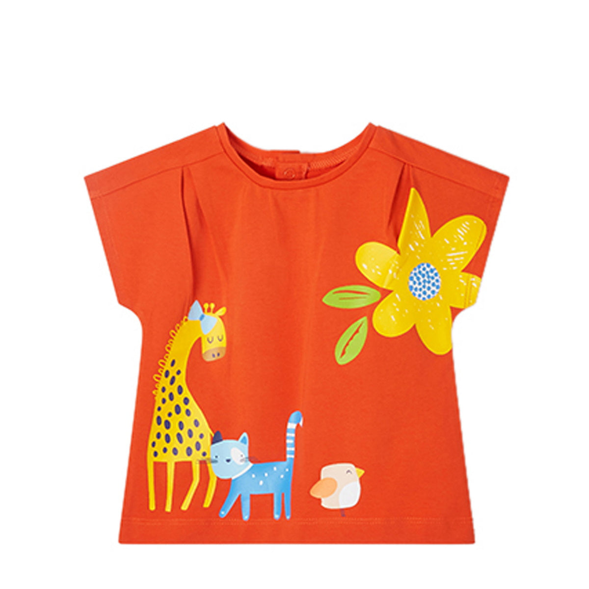 Mayoral set 2 pezzi t-shirt baby girl in cotone arancio