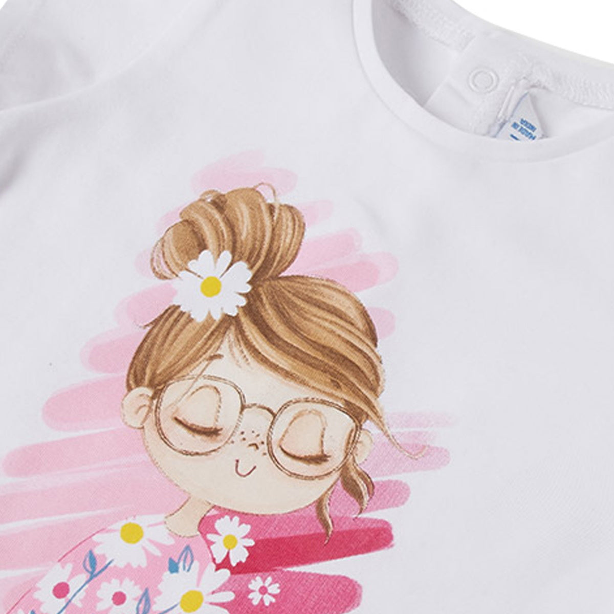 Mayoral t-shirt baby girl cotone bianco