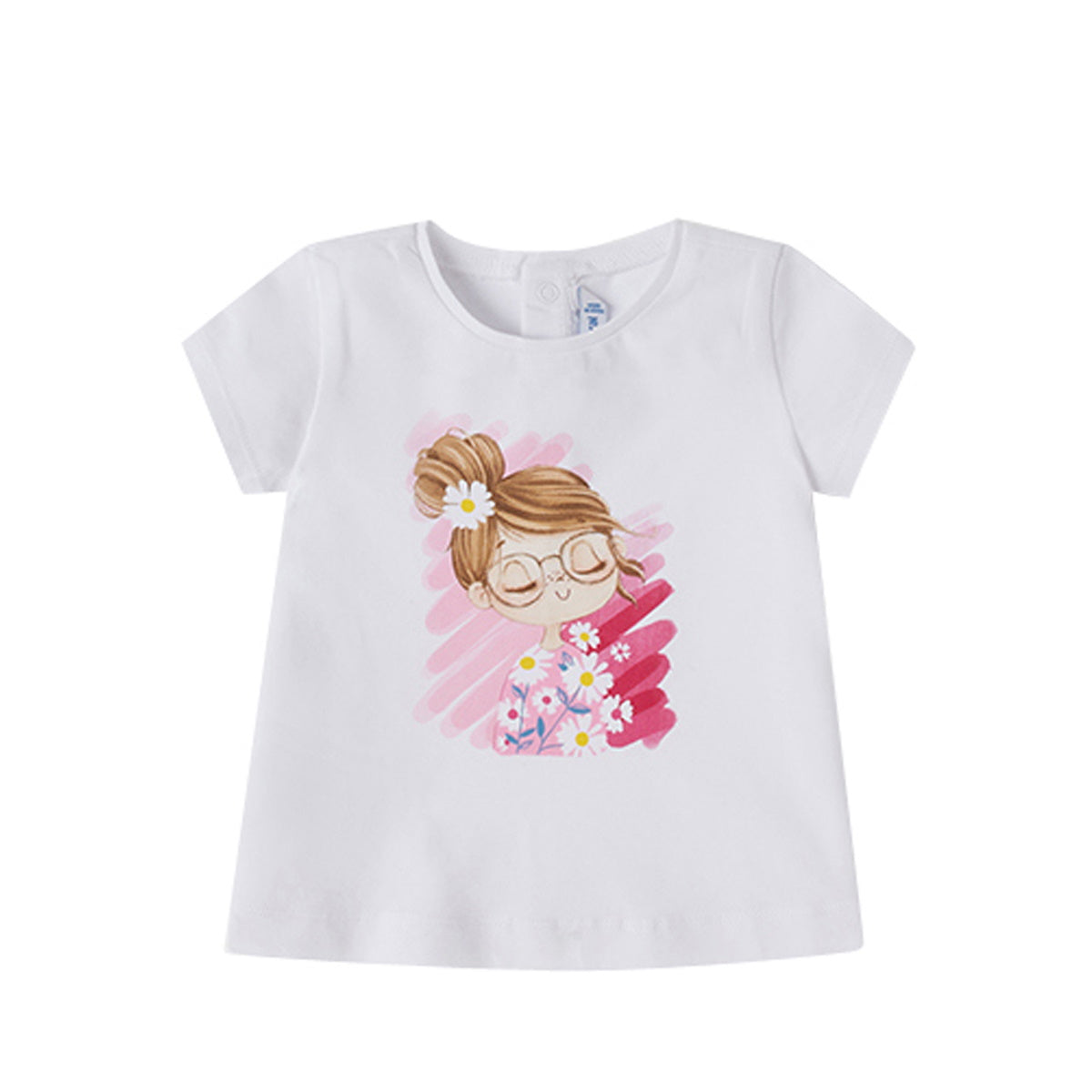Mayoral t-shirt baby girl cotone bianco