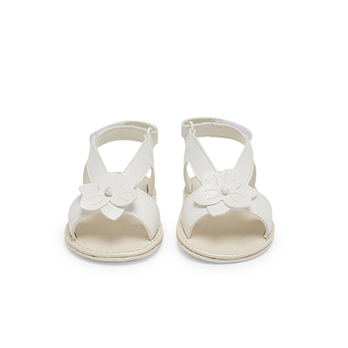 Mayoral sandali culla baby girl in tessuto bianco
