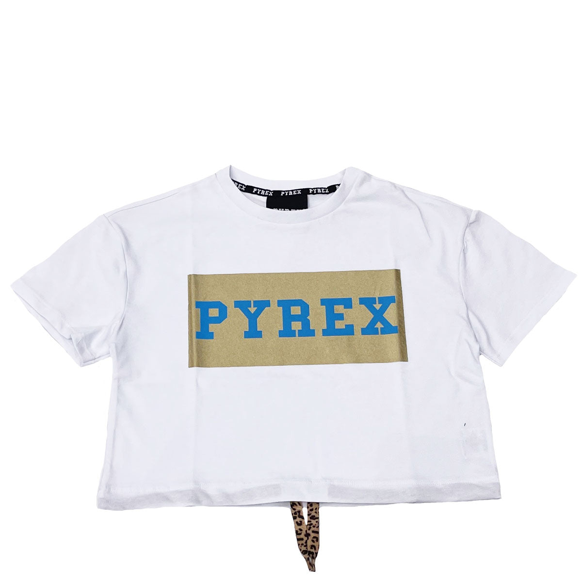 Pyrex t-shirt junior lei modello cropped in puro cotone bianco