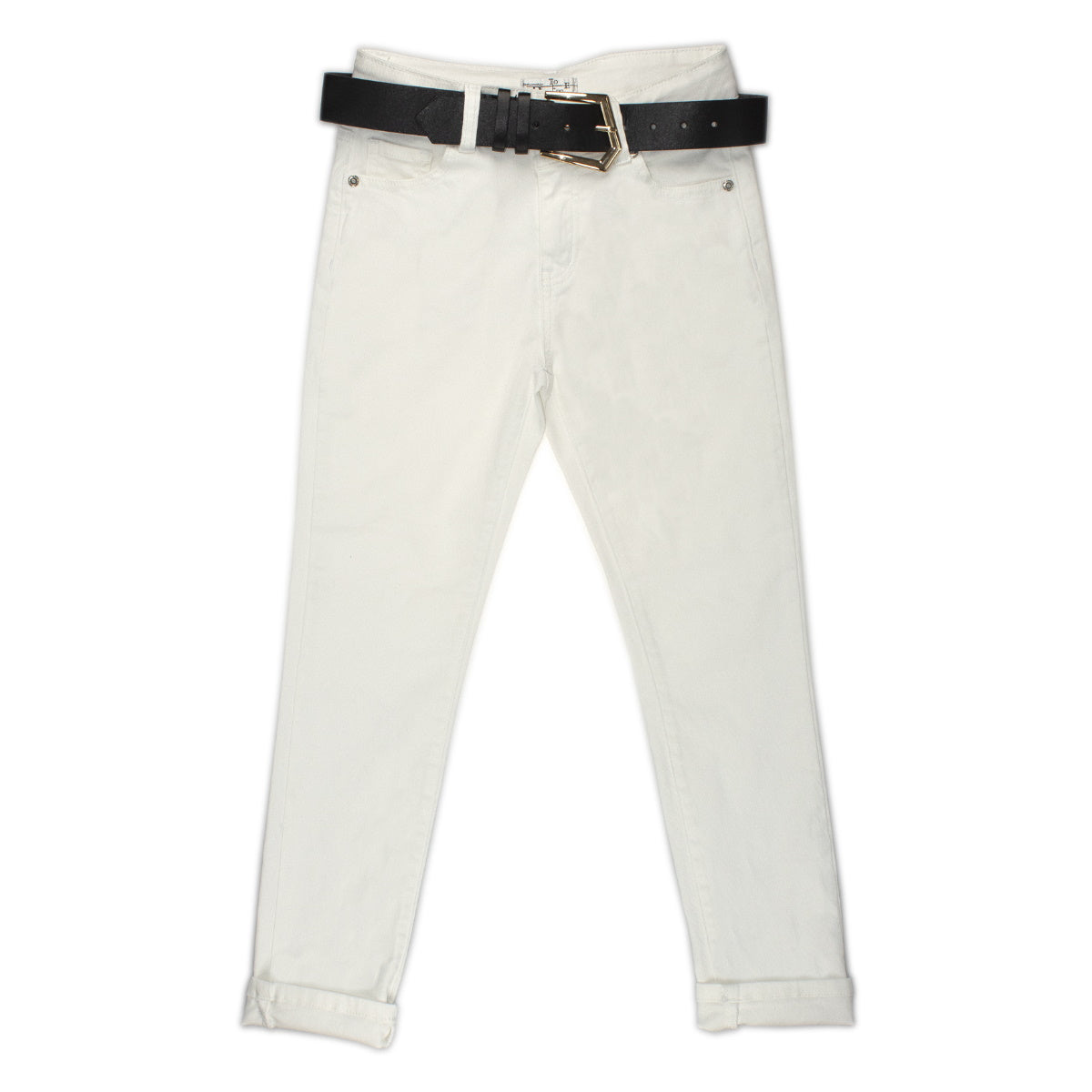 To Be Too jeans ragazza in cotone bianco