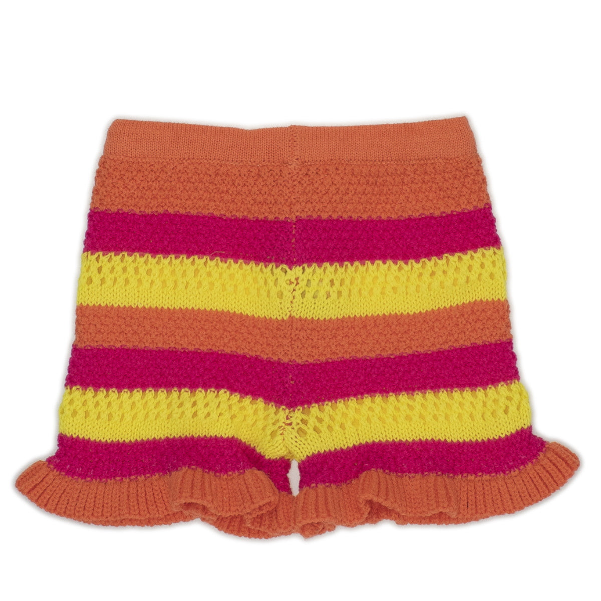 To Be Too shorts ragazza tessuto crochet arancio