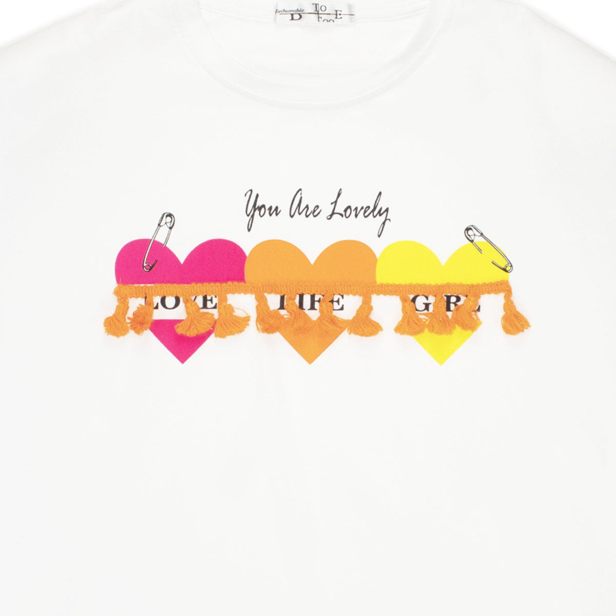 To Be Too t-shirt ragazza in cotone stretch bianco